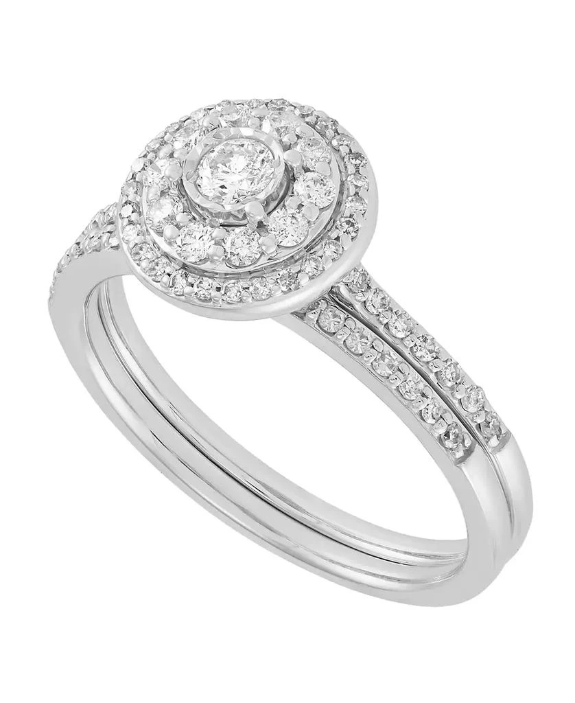 Shop Diamond Bridal Set (1/2 ct. t.w.) in 10k White Gold on Sale at ...