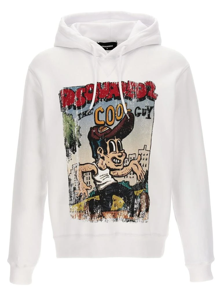 DSQUARED2 Dsquared2 Graffiti Printed Drawstring Hoodie 1