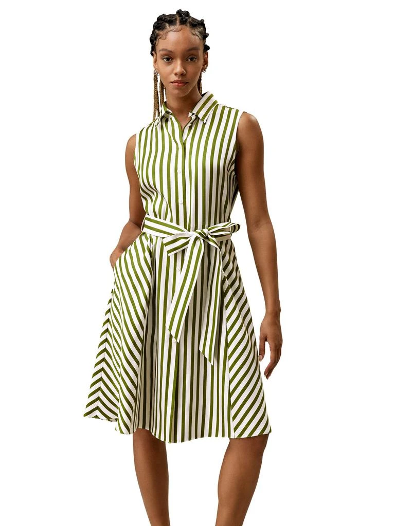 LILYSILK Silk Striped Sleeveless Dress for Women 4