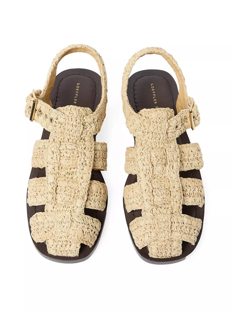 Loeffler Randall Sawyer Raffia Caged Sandals 3