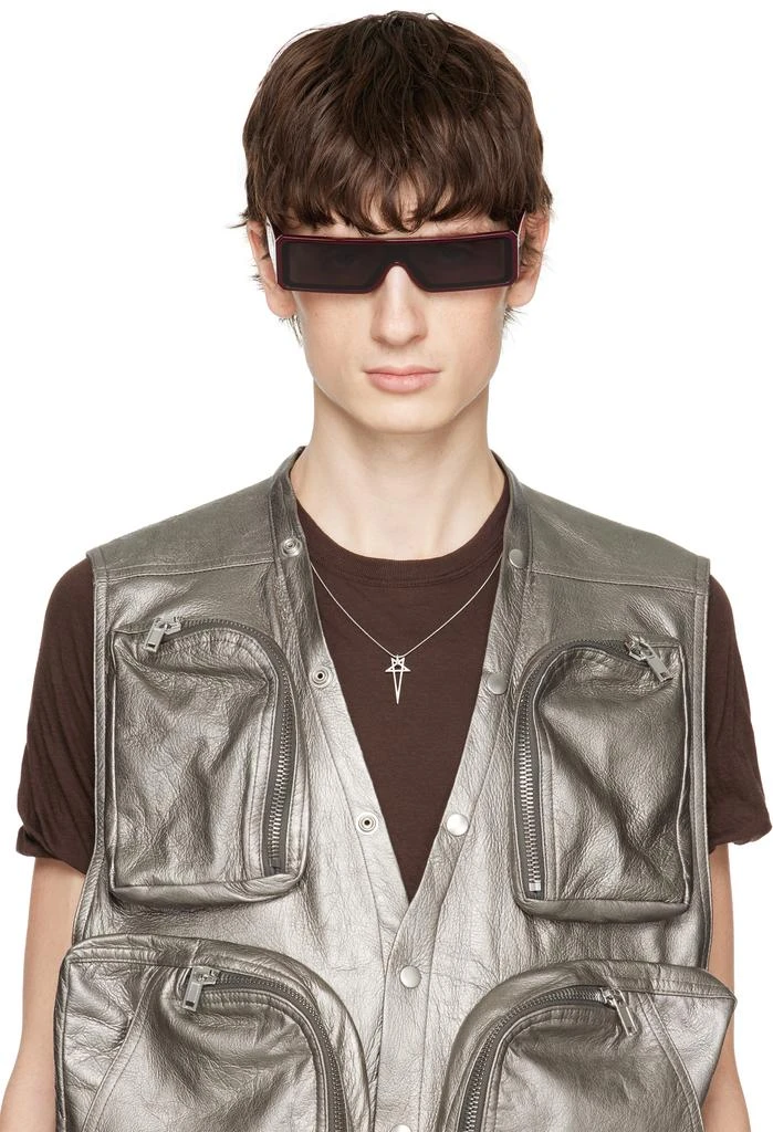 Rick Owens Silver Hollywood Pentagram Charm Necklace 2