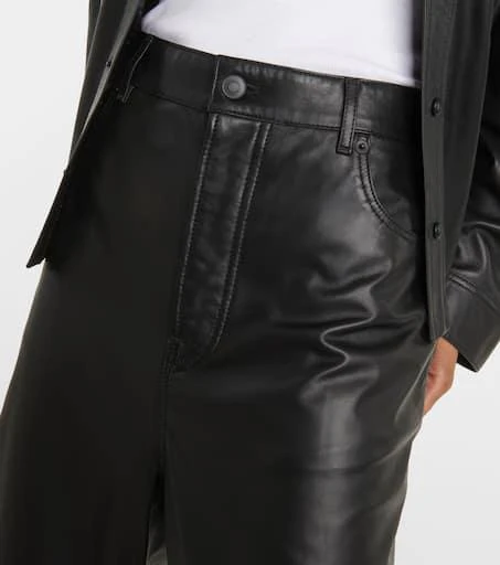 WARDROBE.NYC High-rise leather wide-leg pants 4