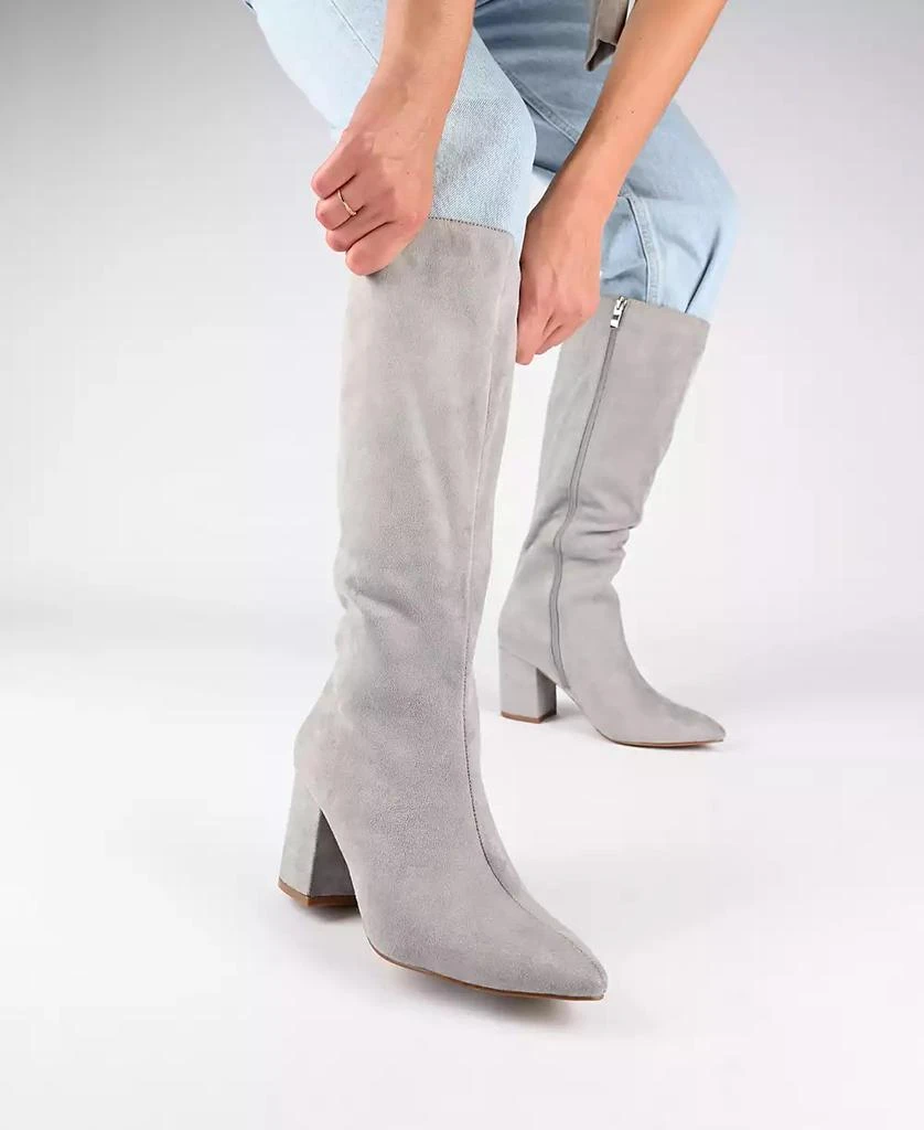 Journee Collection Women's Ameylia Block Heel Knee High Dress Boots 9