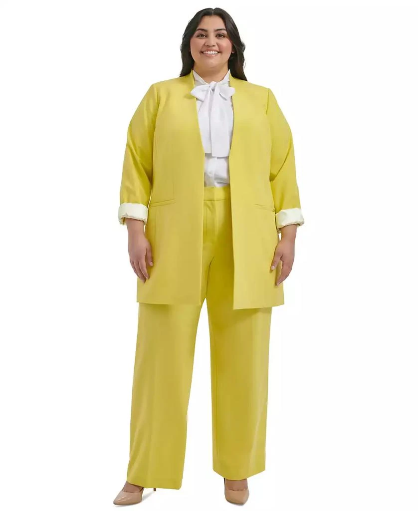 Calvin Klein Plus Size Solid Open Front Topper Jacket 4
