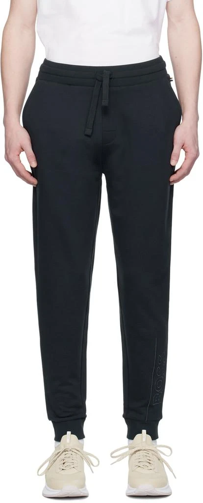 BOSS Navy Embroidered Sweatpants 1