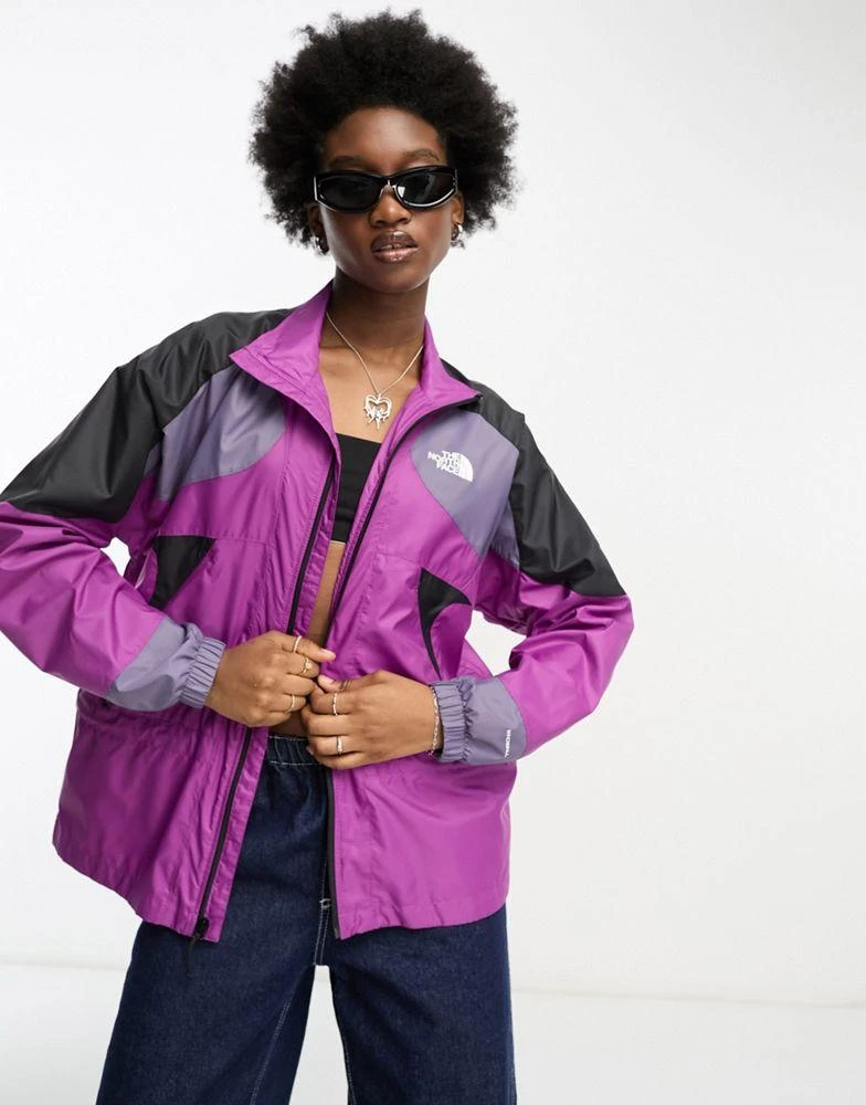 The North Face The North Face TNF X track jacket in purple and slate grey 1