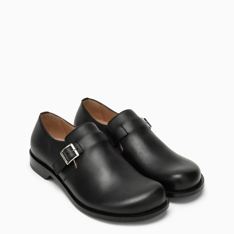 Loewe Campo black calfskin derby with buckle 2