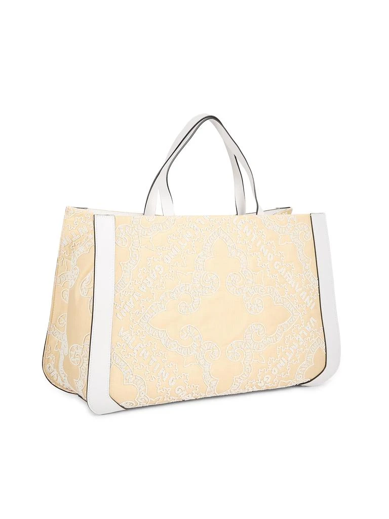 Valentino Bead Embellished Logo Top Handle Bag 4