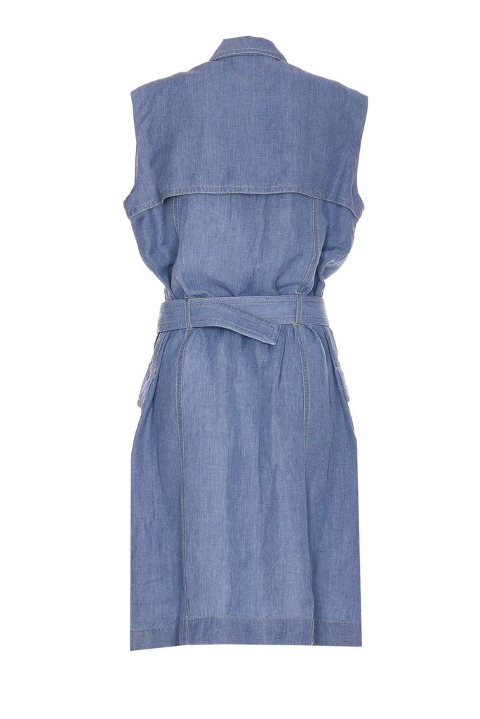 Bottega Veneta Belted Midi Dress Blue | Blue | It40 | The Webster