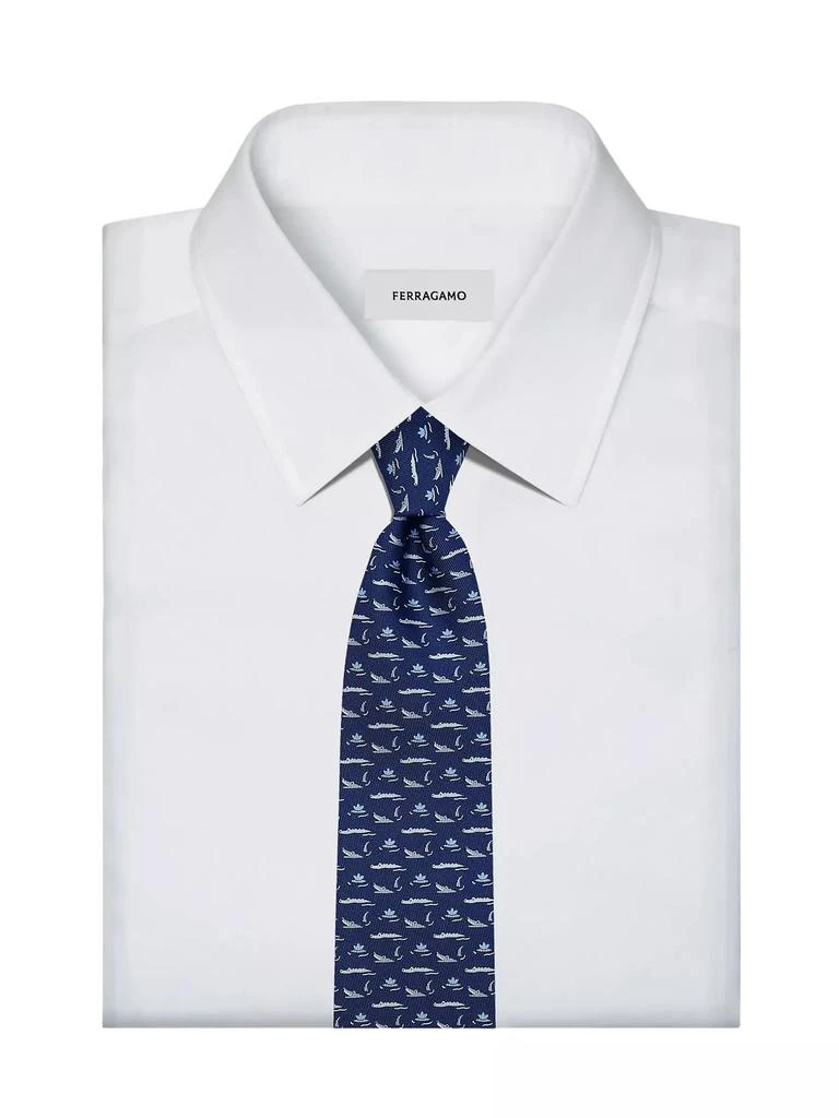 Salvatore Ferragamo Gator Silk Tie 2