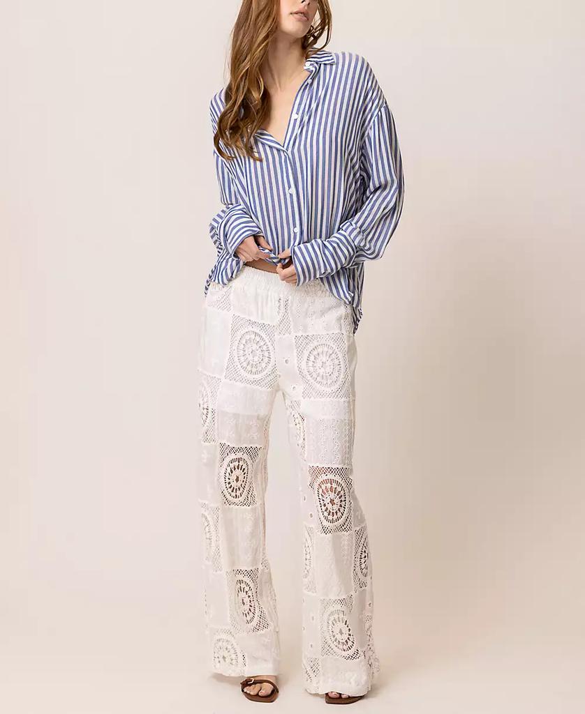 Line & Dot Women's Biva Quilted-Lace Pull-On Pants