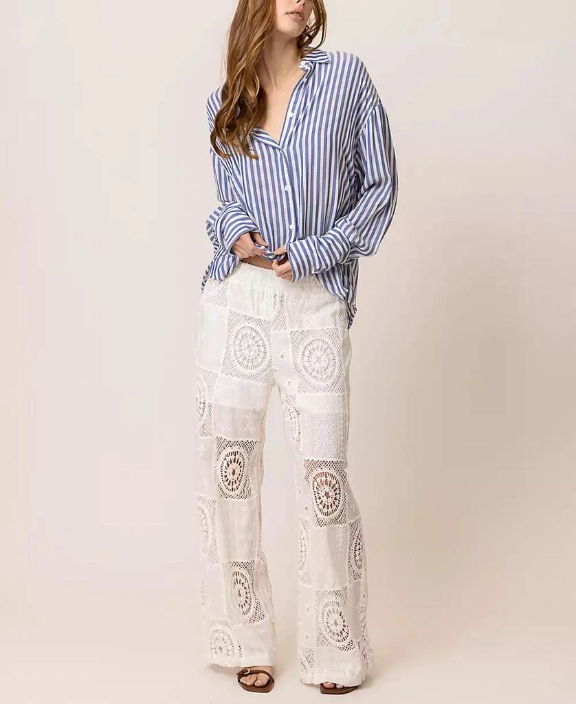 Line & Dot Women's Biva Quilted-Lace Pull-On Pants 1