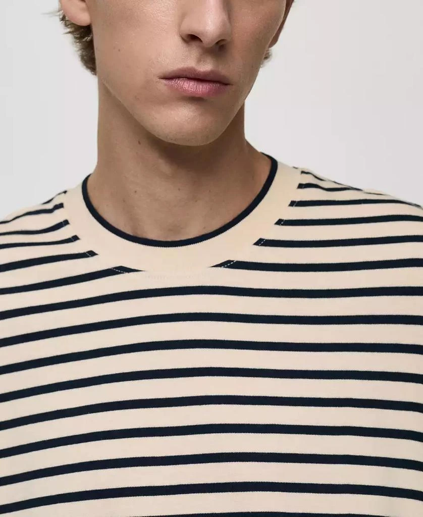 Mango Men's Relaxed-Fit Striped T-Shirt 4