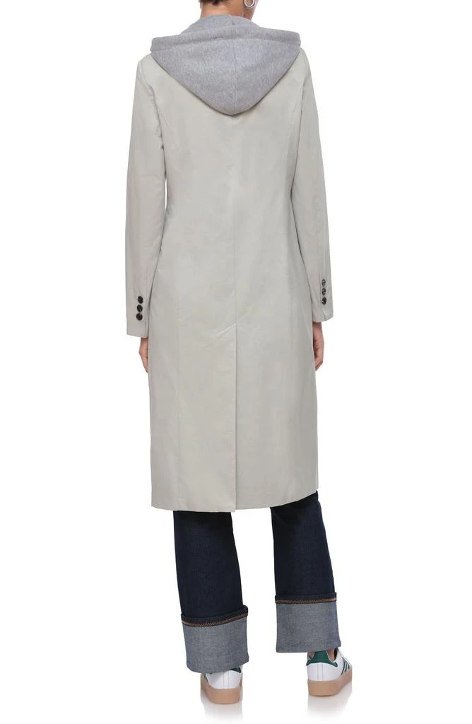 Avec Les Filles Hooded Double Breasted Trench Coat 2