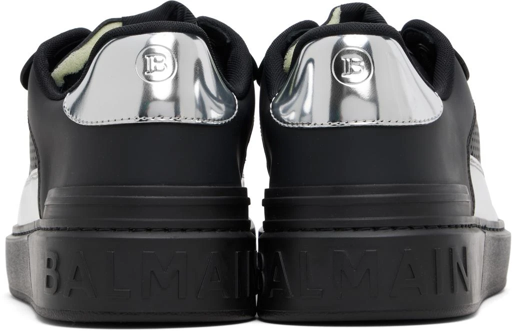 Balmain Black 
Silver B-Court Flip Sneakers 2