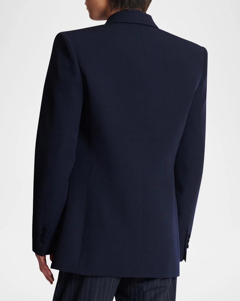 Balmain Men
s Crystal Crest Wool Double-Breasted Blazer 3