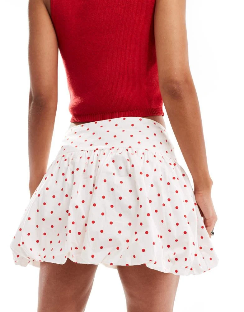 Motel Motel Exclusive kiyowo puffball mini skirt in polka dot 3