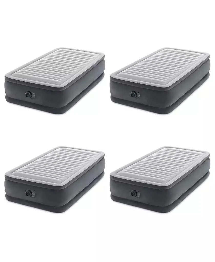 Intex Dura Beam Comfort Plus Airbed Mattress w/ Built-In Pump, Twin Size, 4 Pack