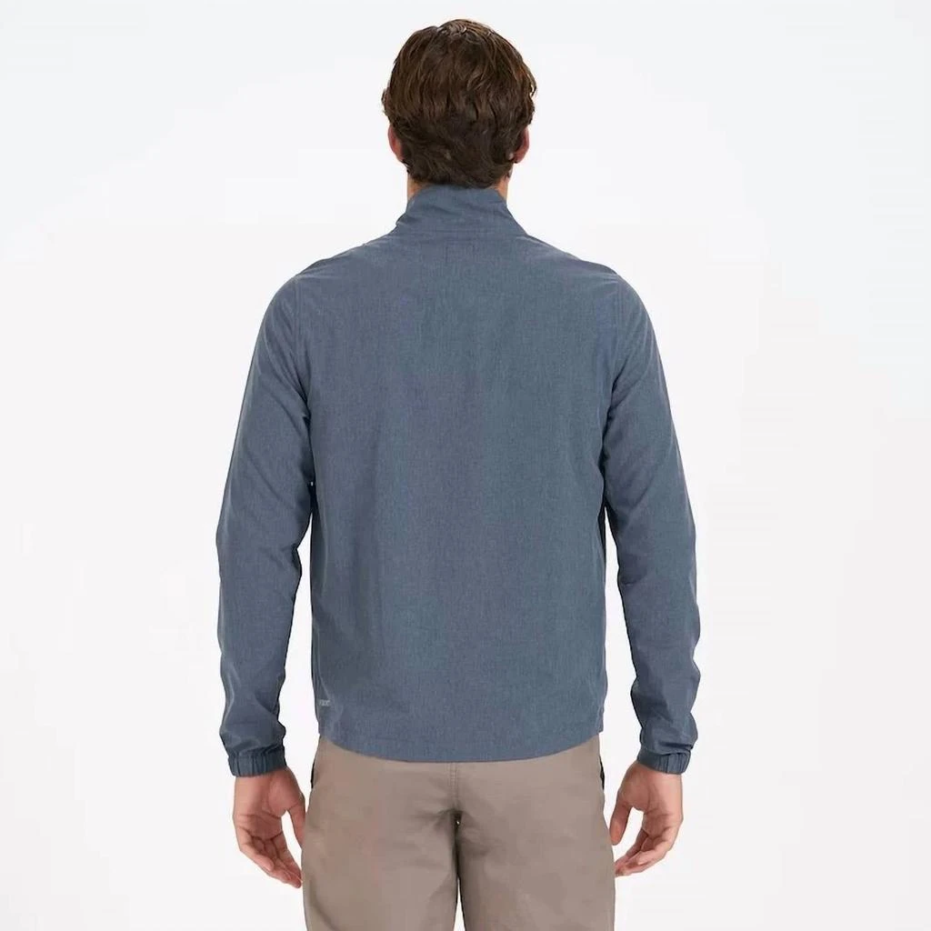 Vuori Men's Venture Track Jacket In Navy Linen Texture 2
