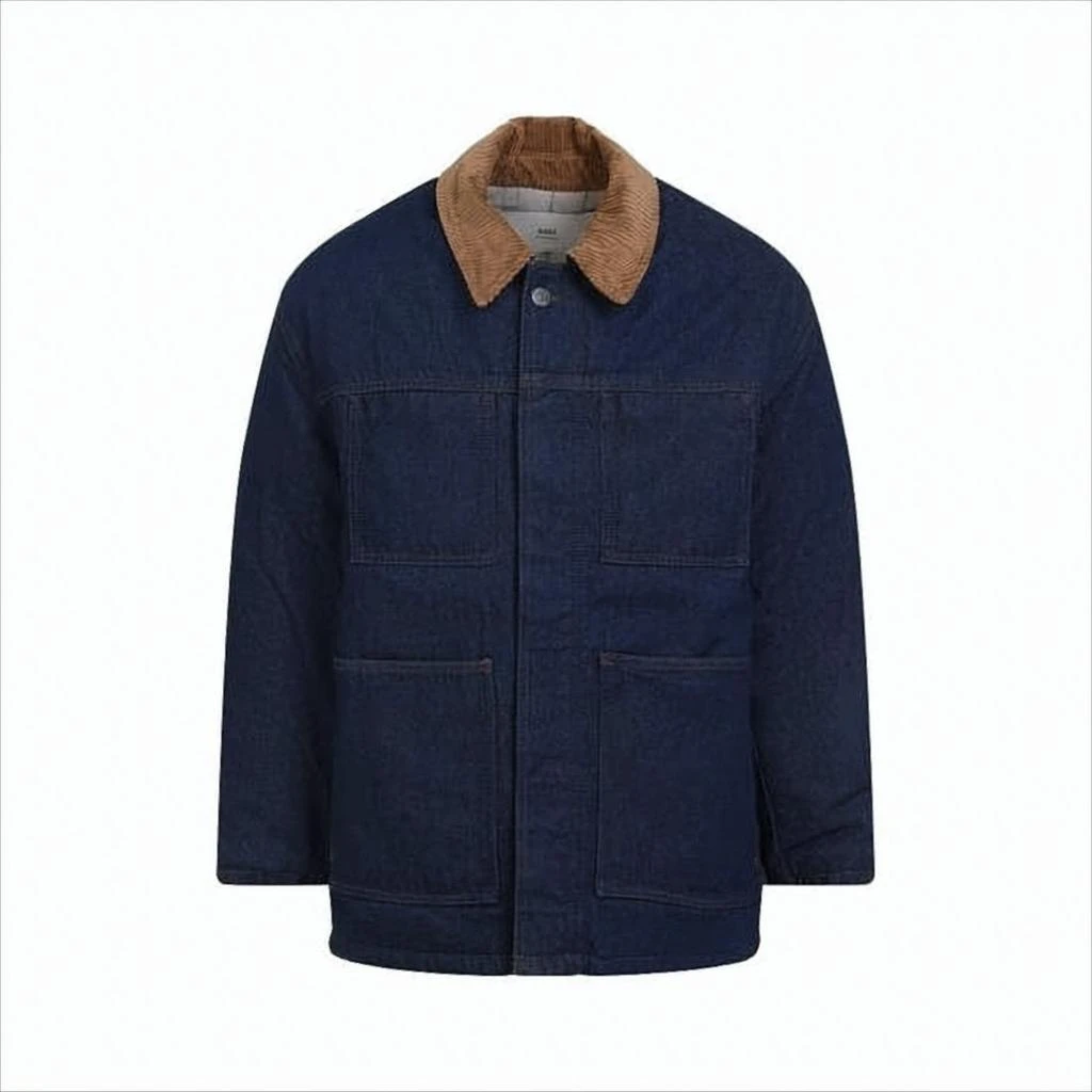 AMI Dark Denim Padded Walker Jacket