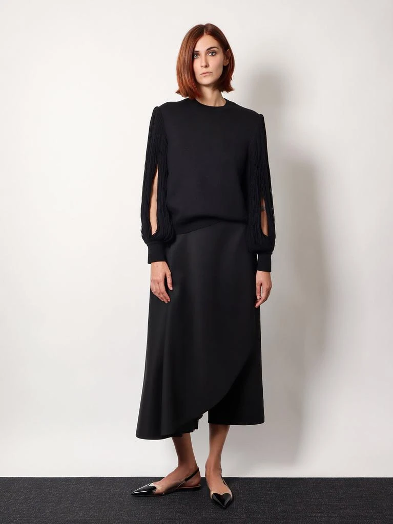 Alaia Wool sweater with fringes detail 2