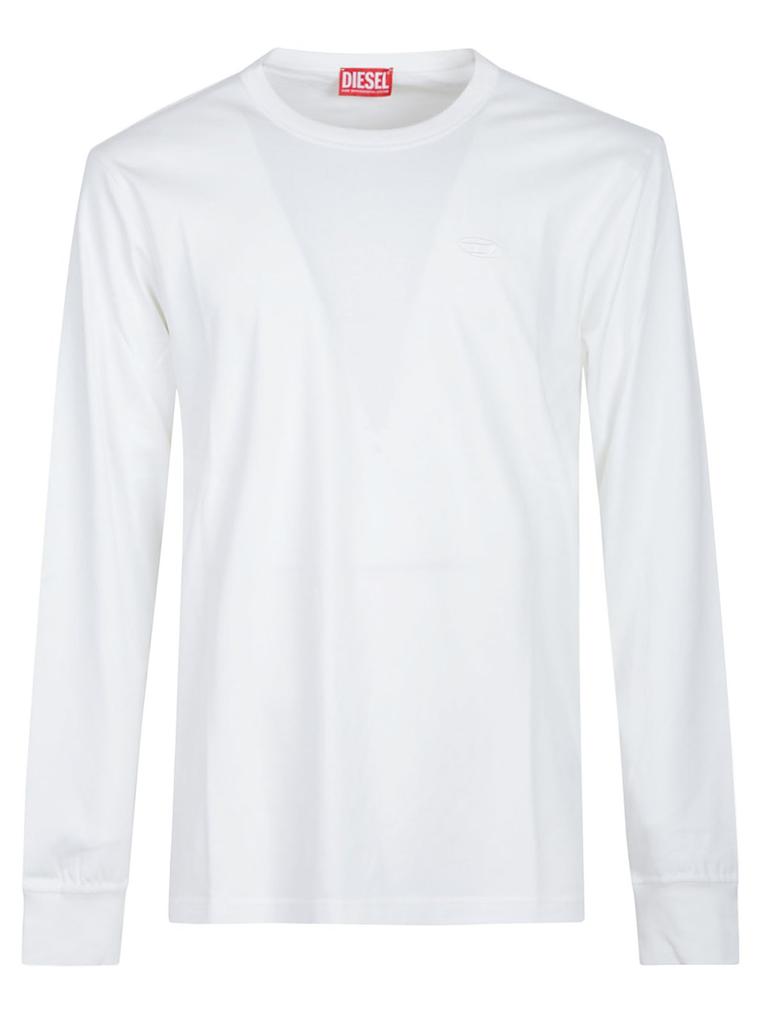Diesel WHITE COTTON T-MIEGOR-K77 T-SHIRT - T-Shirts