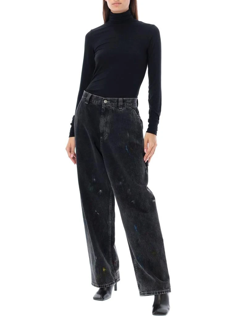 MAISON MARGIELA Maison Margiela Paint-Effect Straight-Leg Jeans 4