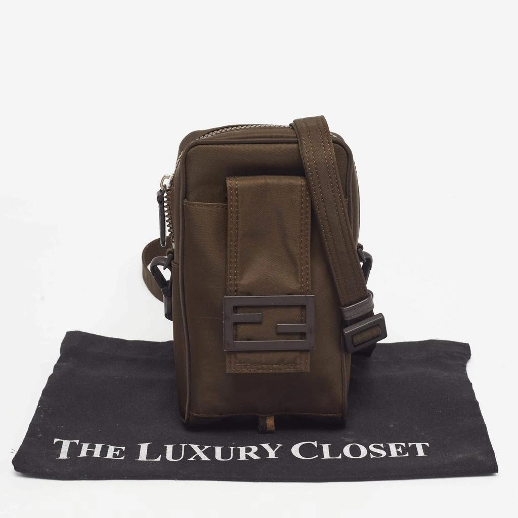 Fendi Fendi Green Nylon FF Phone Crossbody Bag 10