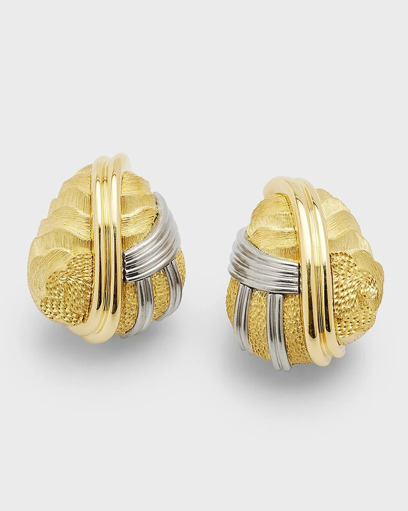 NM Estate Estate Dunay 18K Yellow Gold and Platinum Earrings from Neiman Marcus