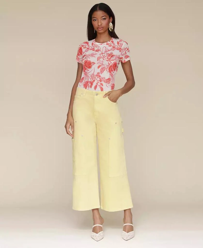 Avec Les Filles Women's High-Waist Cropped Carpenter Jeans 4