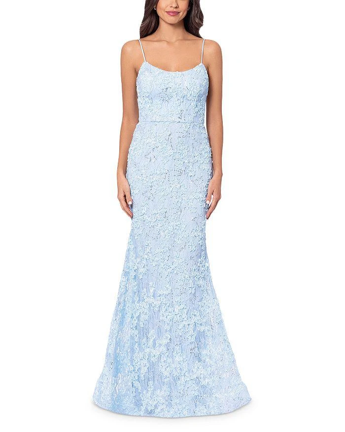 AQUA Embroidered Lace Gown - 100% Exclusive 1