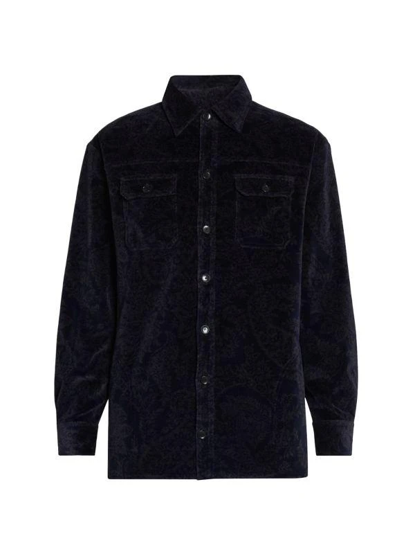 ETRO Paisley Printed Velvet Overshirt 5