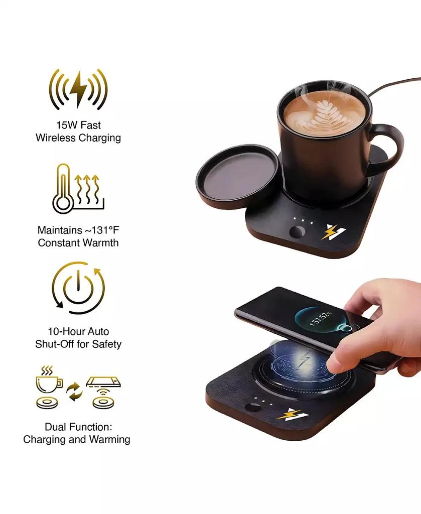 PURSONIC Complete Wireless Charging 
Comfort Bundle – Sip 
Charge 2-in-1 Mug Warmer + 5-in-1 Folding Charging Station 2
