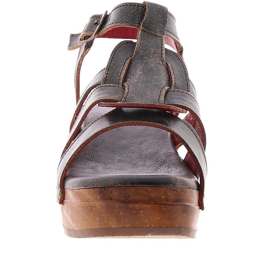 Bed Stu Womens Leather Wedge Heel Wedge Sandals