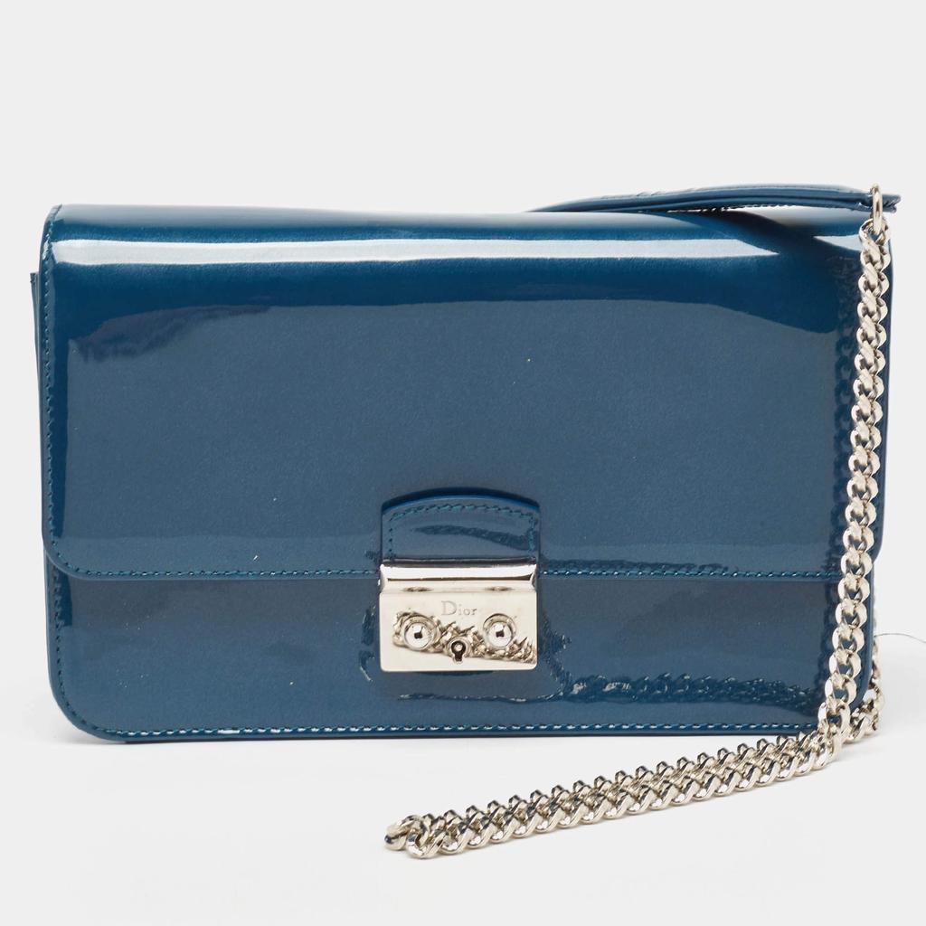 Dior top black blue pouch and chain