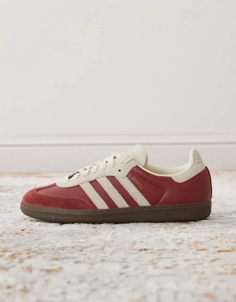 Adidas adidas Originals Samba OG trainers in burgundy and beige 2