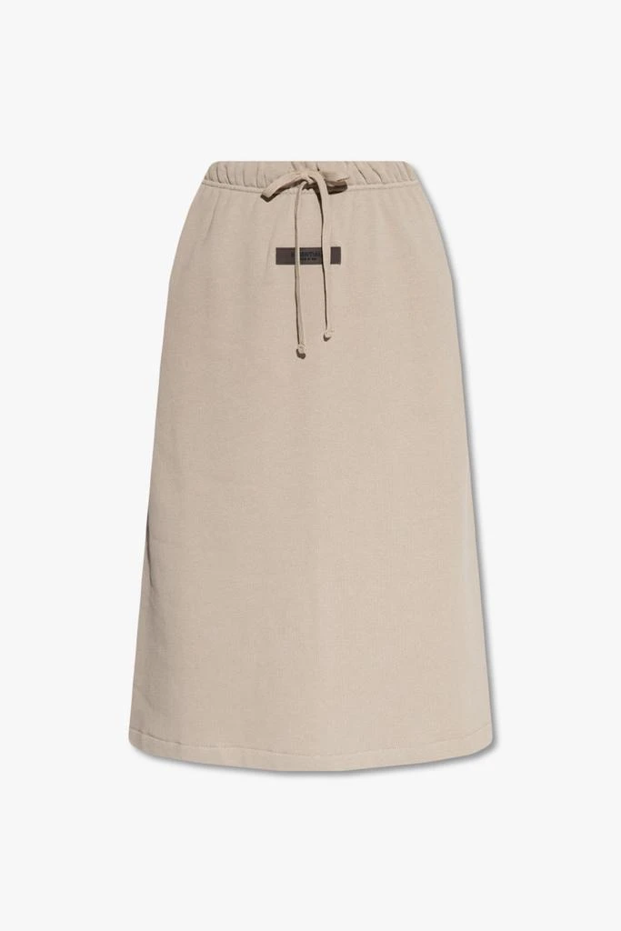 Essentials Fear Of God Essentials Logo Patch Drawstring Midi Skirt 1