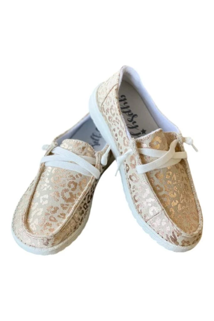 Gypsy Jazz Women's Leopard Sneakers In Rose Gold 1