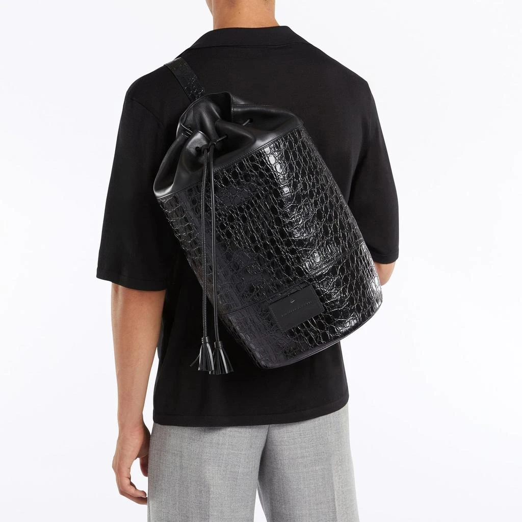 Giuseppe Zanotti Giuseppe Zanotti Round One-Shoulder Embossed Backpack 4