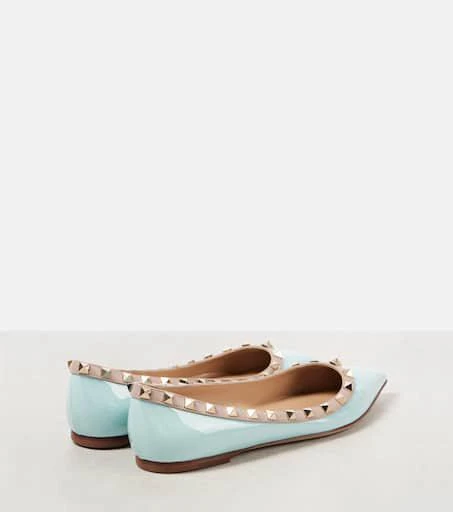 Valentino Rockstud patent leather ballet flats 2