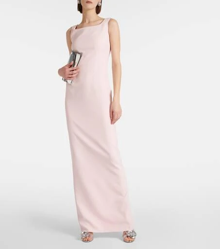 Safiyaa Embellished caped crêpe gown 7