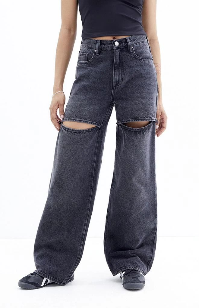 PacSun Cali Black Bow Baggy Boyfriend Jeans 2