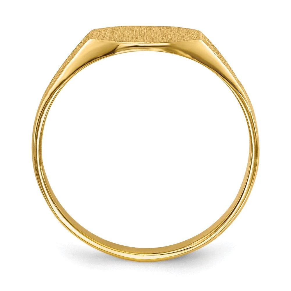 Diamond2Deal 14k Yellow Gold Closed Back Signet Ring 2