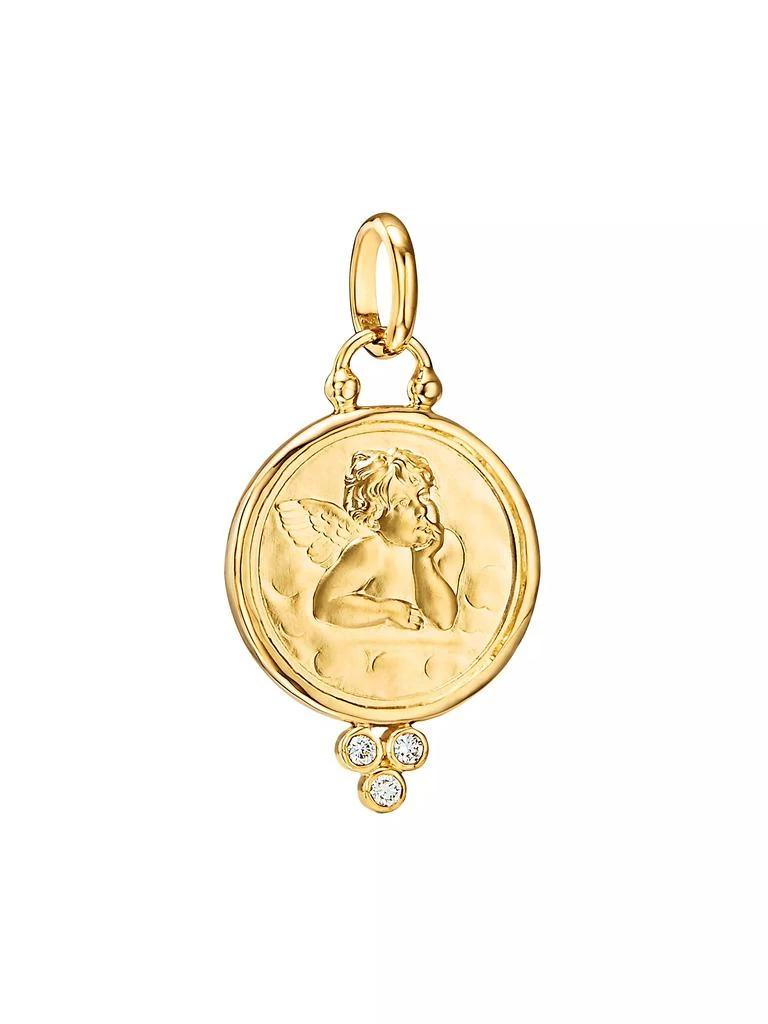Temple St. Clair Florence86 18K Yellow Gold & 0.08 TCW Diamond Angel Pendant 1