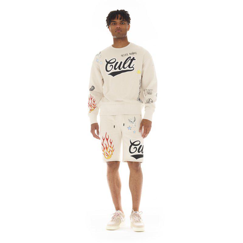 Cult Of Individuality Crew Neck Fleece In Graffiti
