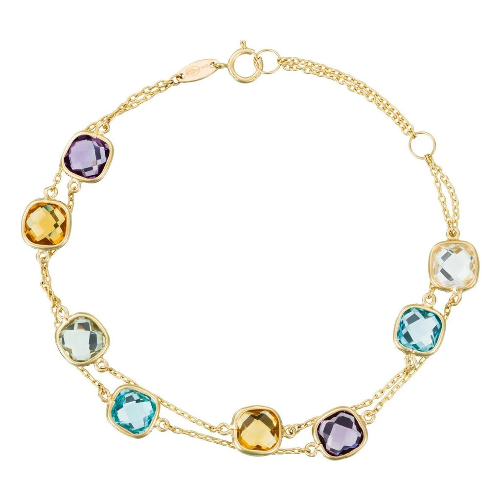 Diamond 
Co Bracelet "Pépites Multicolores 6,9Ct/8" Or Jaune 375/1000 - Or Jaune 375/1000
