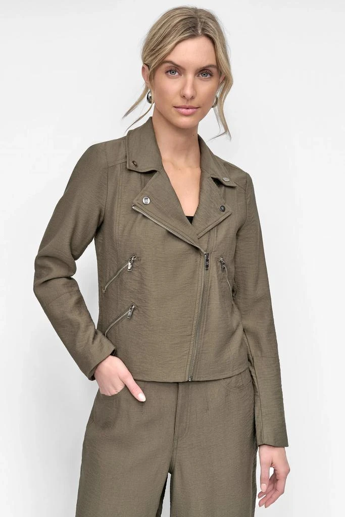 DKNY ZIPPER CRINKLE JACKET 1