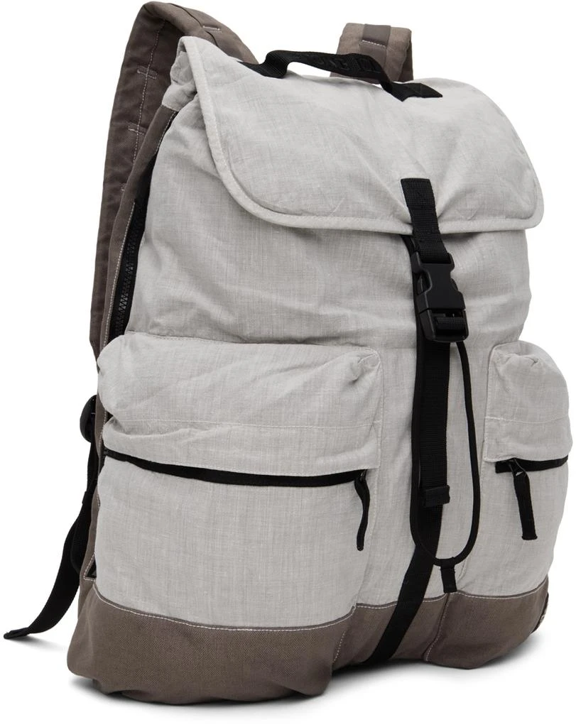 Stone Island Gray Drawstring Backpack 2