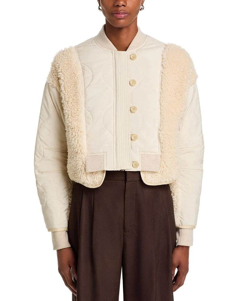 3.1 Phillip Lim Cropped Sherpa Combo Jacket 3