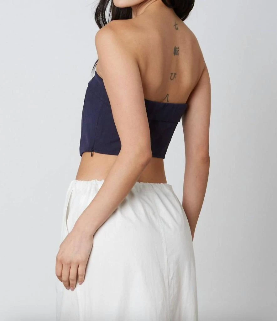Cotton Candy Camila Corset Top In Indigo 3